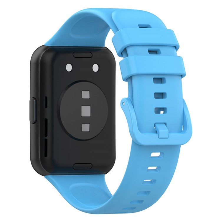 For Huawei Watch Fit 2 Strap Waterproof Silicone Watch Band - Sky Blue
