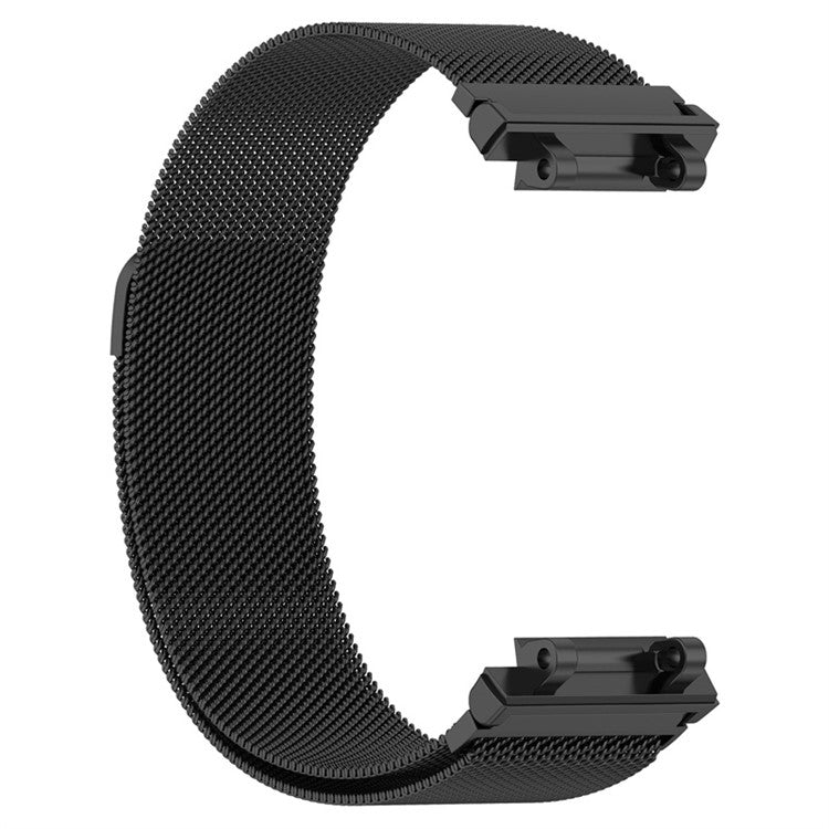 For Huami Amazfit T-Rex 2 Smart Watch Milanese Mesh Band Stainless Steel Replacement Strap - Black
