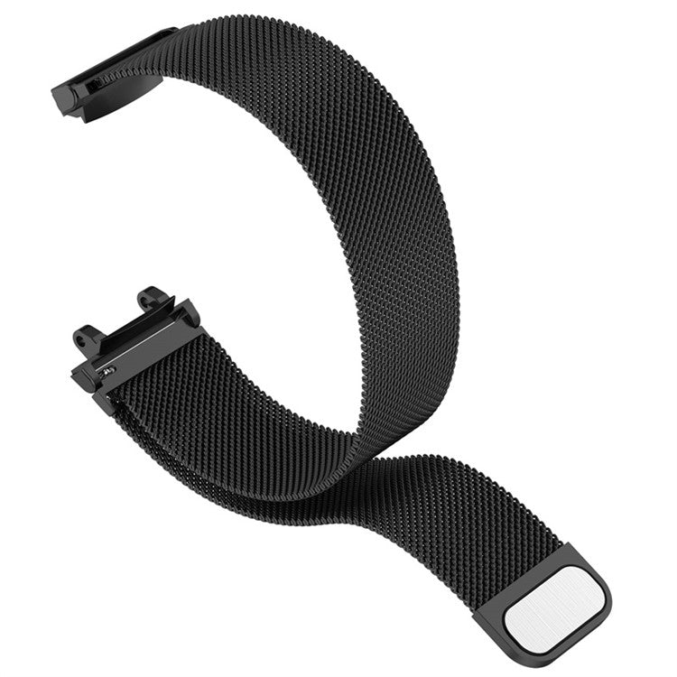 For Huami Amazfit T-Rex 2 Smart Watch Milanese Mesh Band Stainless Steel Replacement Strap - Black