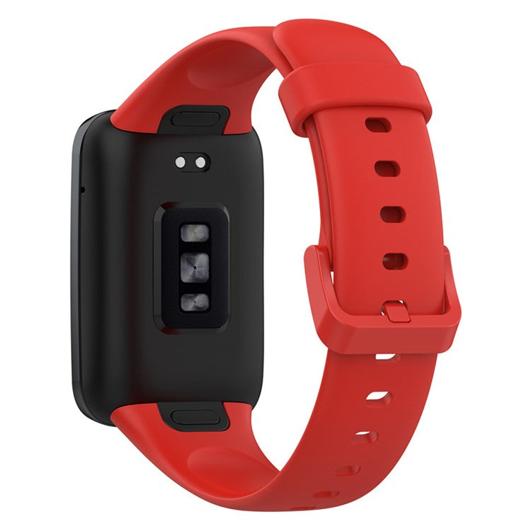 For Xiaomi Mi Band 7 Pro Solid Color TPU Watch Band Pin Buckle Adjustable Wrist Strap - Red
