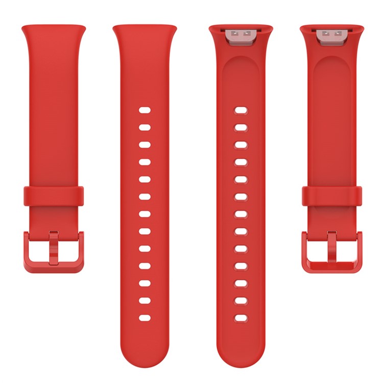 For Xiaomi Mi Band 7 Pro Solid Color TPU Watch Band Pin Buckle Adjustable Wrist Strap - Red
