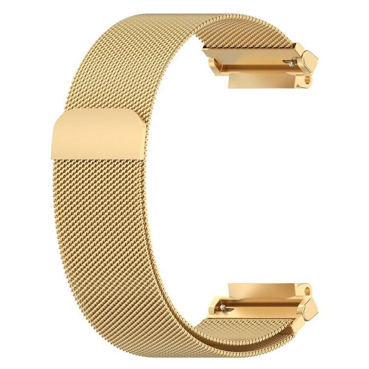 For Huami Amazfit T-Rex 2 Milanese Magnetic Wrist Strap Stainless Steel Mesh Watch Band Strap - Gold