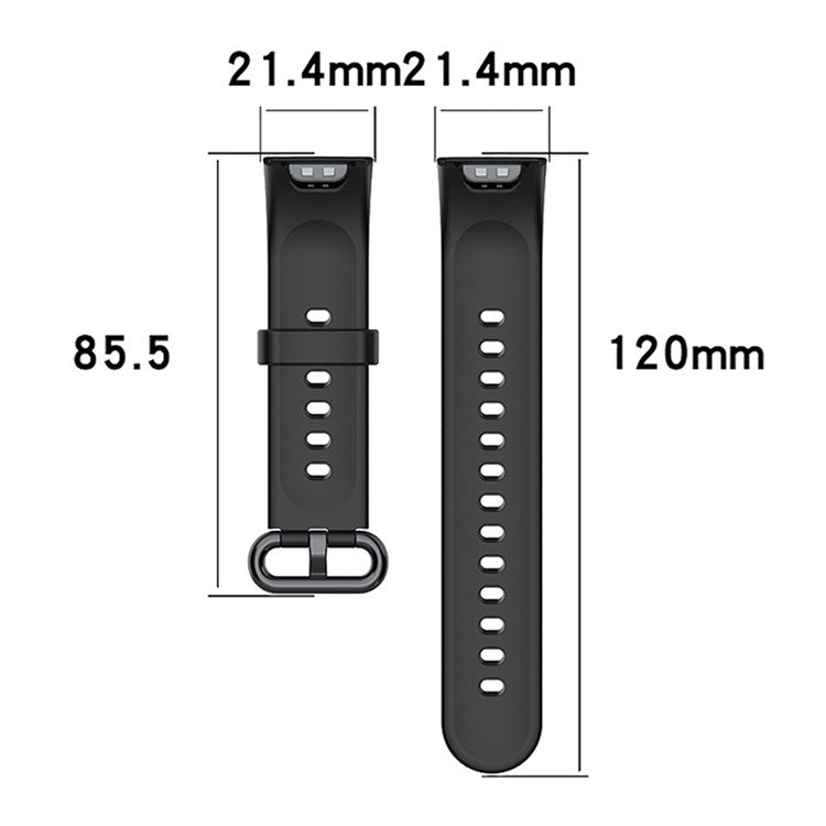 For Xiaomi Redmi Watch Replacement Strap 2-in-1 Watch Band+Watch Case Silicone Watch Band with Buckle - Black / Black