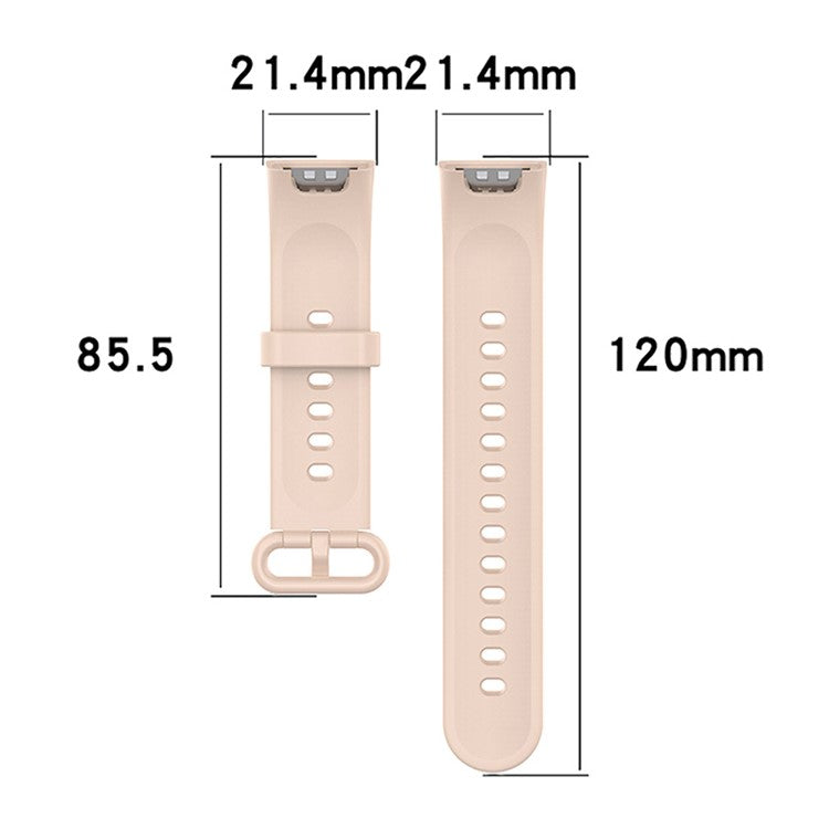 For Xiaomi Redmi Watch Replacement Strap 2-in-1 Watch Band+Watch Case Silicone Watch Band with Buckle - Pink / Pink