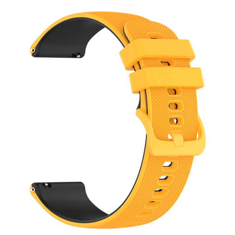 For Garmin Venu2 Plus / Vivoactive 3 / Vivomove Sport Silicone Watch Band Replacement Watch Strap 20mm - Yellow / Black