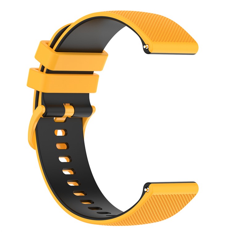 For Garmin Venu2 Plus / Vivoactive 3 / Vivomove Sport Silicone Watch Band Replacement Watch Strap 20mm - Yellow / Black