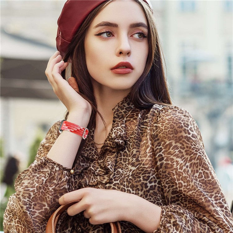 For Huawei Band 7 Braided Watch Band Replacement Wrist Strap with Adjustable Buckle - Coloful Green