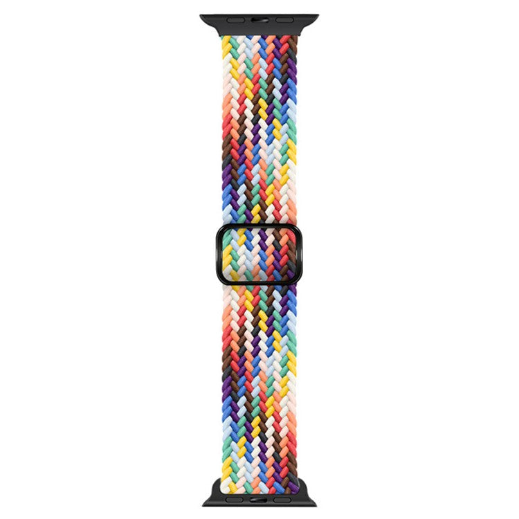 For Apple Watch Series 10 46mm / Ultra 2 Ultra 49mm / Series 9 8 7 45mm / 6 5 4 SE (2023) SE (2022) SE 44mm / 3 2 1 42mm Stretchable Braided Watch Band Elastics Wristband - Official Multi-Color