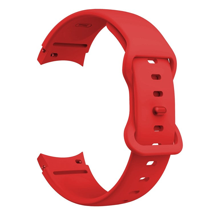 For Samsung Galaxy Watch 5 40mm / 44mm / 5 Pro 45mm Silicone Watch Band Quick Release 20mm Wrist Strap with Butterfly Buckle - Red
