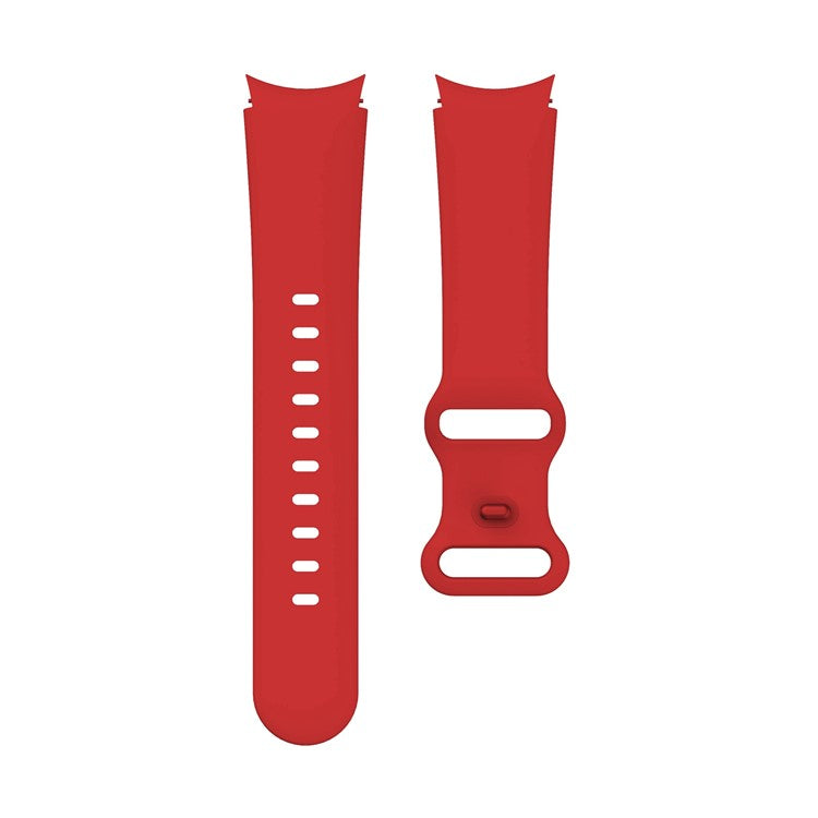 For Samsung Galaxy Watch 5 40mm / 44mm / 5 Pro 45mm Silicone Watch Band Quick Release 20mm Wrist Strap with Butterfly Buckle - Red