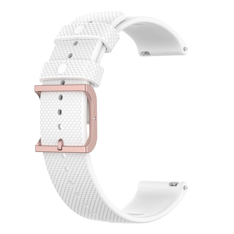 For Samsung Galaxy Watch6 40mm 44mm / Watch6 Classic 43mm 47mm / Watch 5 40mm 44mm / 5 Pro 45mm / Watch4 40mm 44mm Anti-slip Dot Texture Design Silicone Watch Band Wrist Strap - White