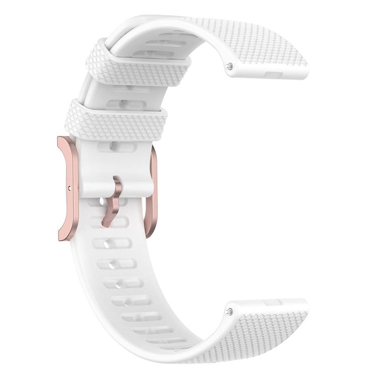 For Samsung Galaxy Watch6 40mm 44mm / Watch6 Classic 43mm 47mm / Watch 5 40mm 44mm / 5 Pro 45mm / Watch4 40mm 44mm Anti-slip Dot Texture Design Silicone Watch Band Wrist Strap - White