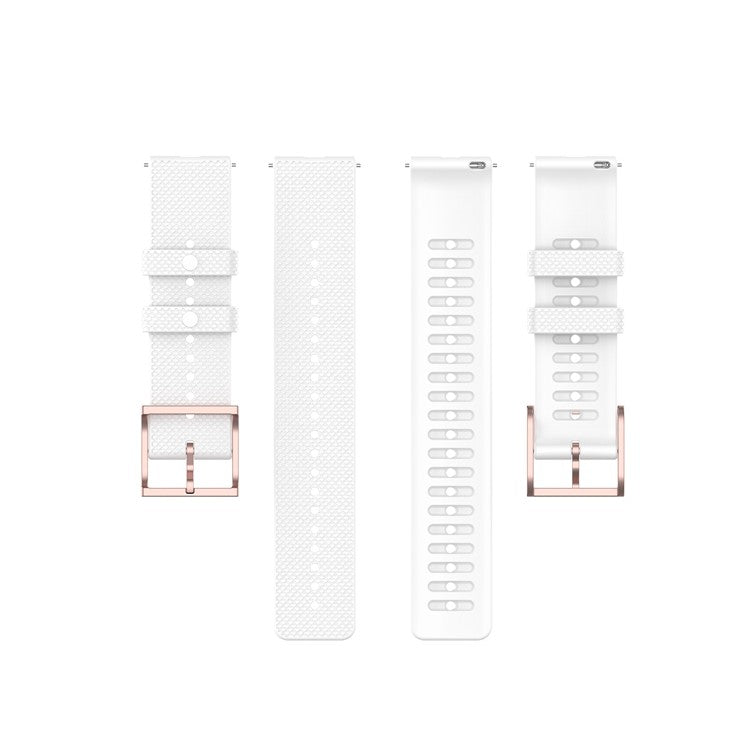 For Samsung Galaxy Watch6 40mm 44mm / Watch6 Classic 43mm 47mm / Watch 5 40mm 44mm / 5 Pro 45mm / Watch4 40mm 44mm Anti-slip Dot Texture Design Silicone Watch Band Wrist Strap - White