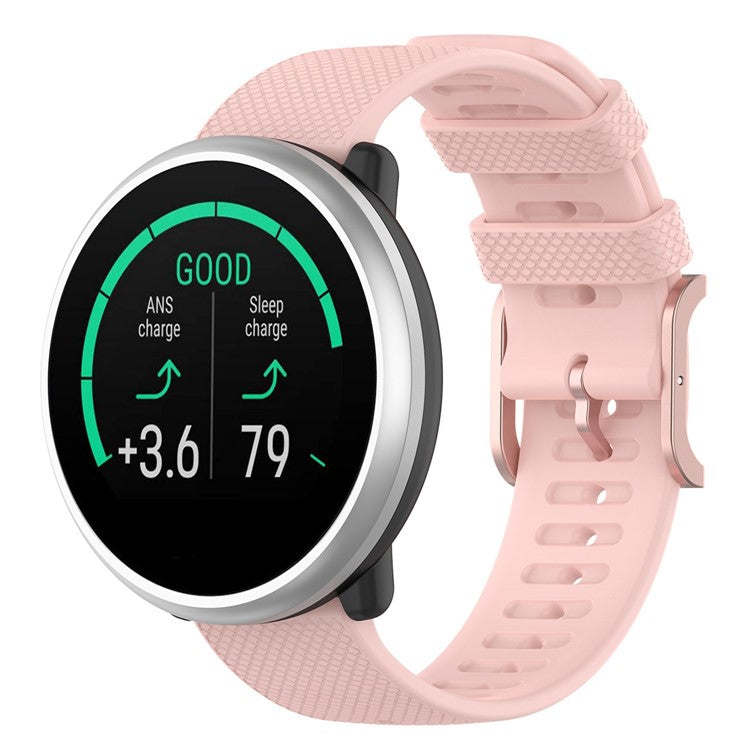 For Samsung Galaxy Watch6 40mm 44mm / Watch6 Classic 43mm 47mm / Watch 5 40mm 44mm / 5 Pro 45mm / Watch4 40mm 44mm Anti-slip Dot Texture Design Silicone Watch Band Wrist Strap - Light Pink