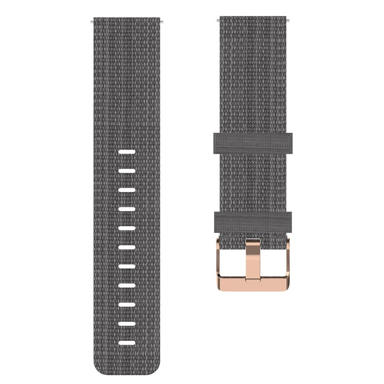 For Samsung Galaxy Watch 5 40mm / 44mm / Watch 5 Pro 45mm Nylon Watch Band Pink Buckle Adjustable Wrist Strap - Dark Grey