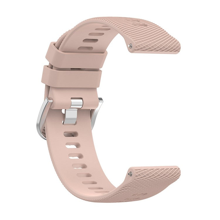 For Xiaomi Haylou Solar LS01 / Boat Watch Storm Silicone Smart Watch Strap Cross Stripe Design 19mm Universal Adjustable Wrist Band - Light Pink