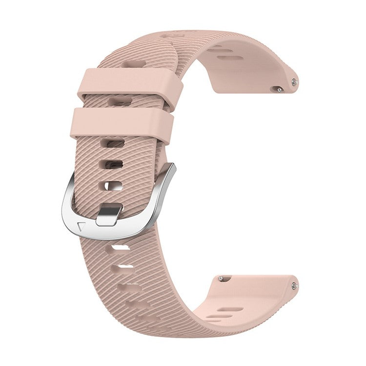 For Xiaomi Haylou Solar LS01 / Boat Watch Storm Silicone Smart Watch Strap Cross Stripe Design 19mm Universal Adjustable Wrist Band - Light Pink