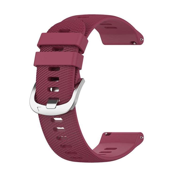 For Xiaomi Haylou Solar LS01 / Boat Watch Storm Silicone Smart Watch Strap Cross Stripe Design 19mm Universal Adjustable Wrist Band - Wine Red