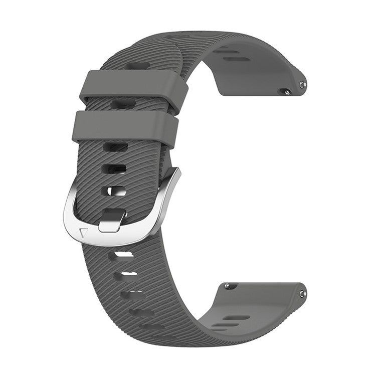 For Xiaomi Haylou Solar LS01 / Boat Watch Storm Silicone Smart Watch Strap Cross Stripe Design 19mm Universal Adjustable Wrist Band - Grey