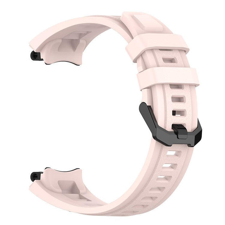 For Huami Amazfit T-Rex 2 Solid Color Soft Silicone Sports Smart Watch Band Replacement Wrist Strap - Pink