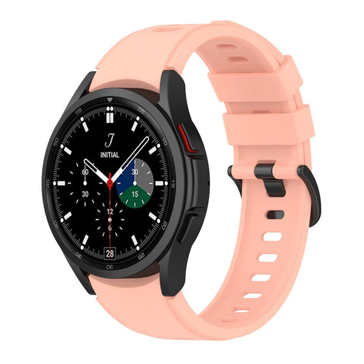 For Samsung Galaxy Watch6 40mm 44mm / Watch6 Classic 43mm 47mm / Watch 5 40mm 44mm / 5 Pro 45mm / Watch4 40mm 44mm / Watch3 41mm Soft Silicone Smart Watch Band Wrist Strap - Pink