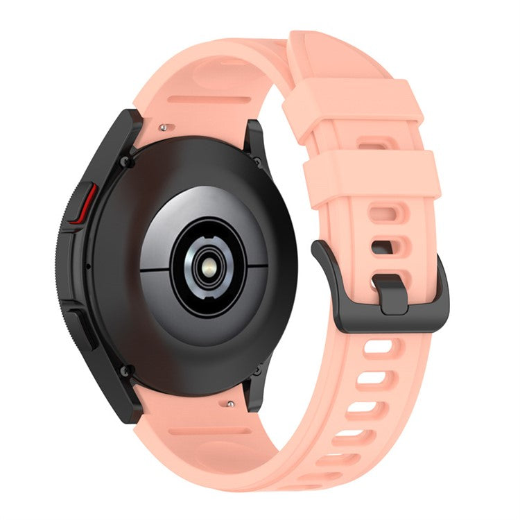 For Samsung Galaxy Watch6 40mm 44mm / Watch6 Classic 43mm 47mm / Watch 5 40mm 44mm / 5 Pro 45mm / Watch4 40mm 44mm / Watch3 41mm Soft Silicone Smart Watch Band Wrist Strap - Pink