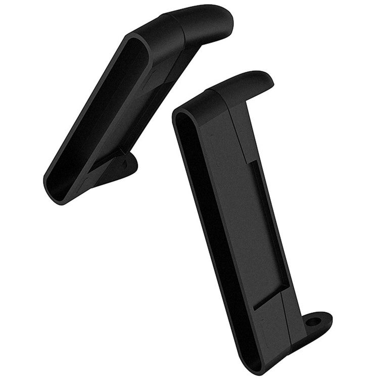 1Pair For Fitbit Versa 4 / Sense 2 Metal Watch Strap Adapter Watch Band Connector Kit - Black