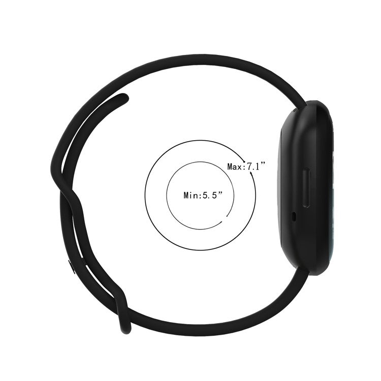 For Fitbit Versa 4 / Sense 2 Silicone Watch Band Solid Color Adjustable Wrist Strap, Size: S - Deep Pink