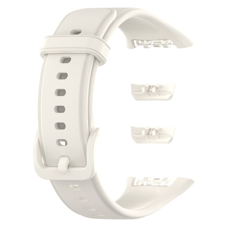 For Oppo Band 2 Soft Silicone Watch Band Adjustable Sport Replacement Strap - White