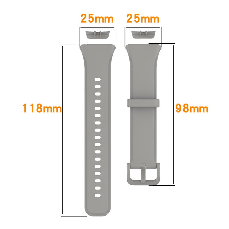 For Oppo Band 2 Soft Silicone Watch Band Adjustable Sport Replacement Strap - White / Blue