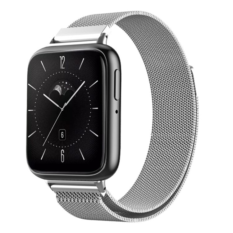For Oppo Watch 3 Milanese Metal Mesh Strap Replacement Smart Watch Band - Silver