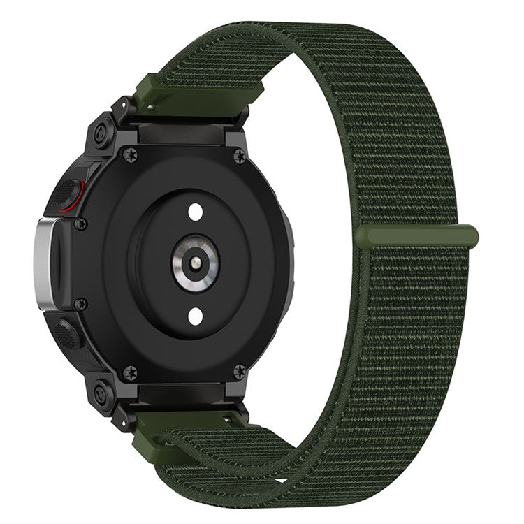 For Huami Amazfit T-Rex 2 Loop Sport Watch Strap Nylon Breathable Replacement Fastening Watchband, Standard Size - Army Green