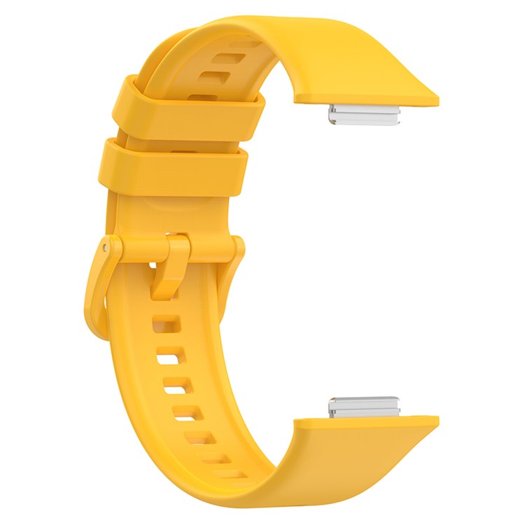 For Huawei Watch Fit 2 / Fit 2 Active / Classic / Elegant Silicone Watch Strap Soft Sport Replacement Watch Band - Yellow