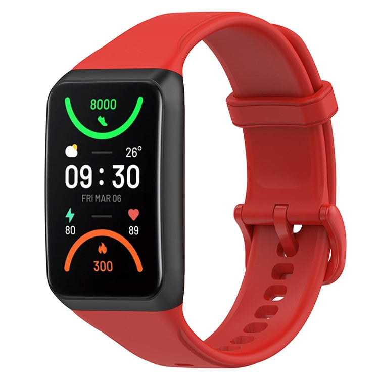 For Oppo Band 2 Soft TPU Watch Band Quick Release Replacement Sports Watch Strap - Red