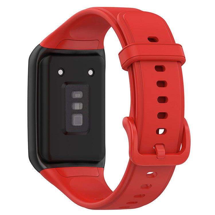 For Oppo Band 2 Soft TPU Watch Band Quick Release Replacement Sports Watch Strap - Red