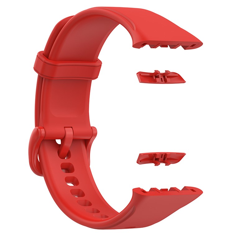 For Oppo Band 2 Soft TPU Watch Band Quick Release Replacement Sports Watch Strap - Red