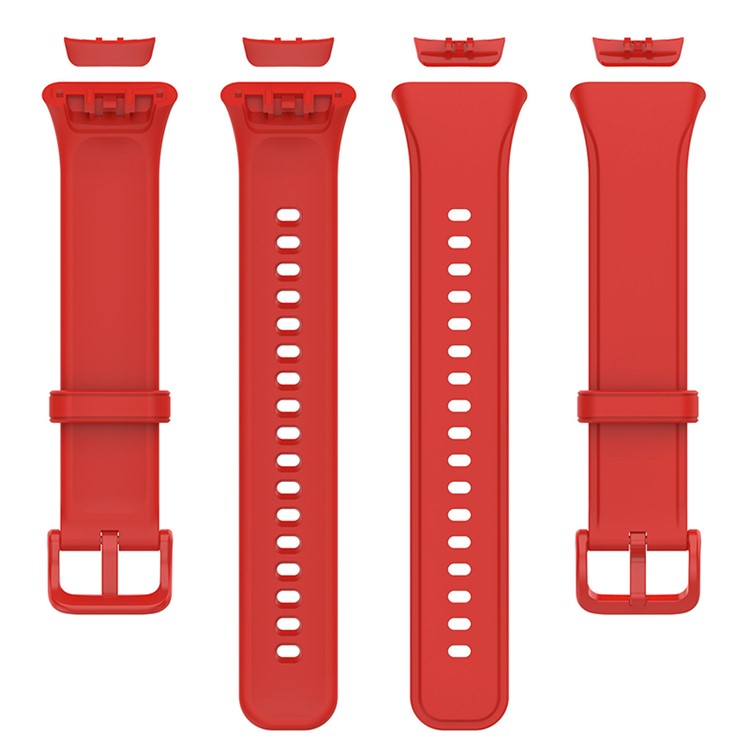 For Oppo Band 2 Soft TPU Watch Band Quick Release Replacement Sports Watch Strap - Red
