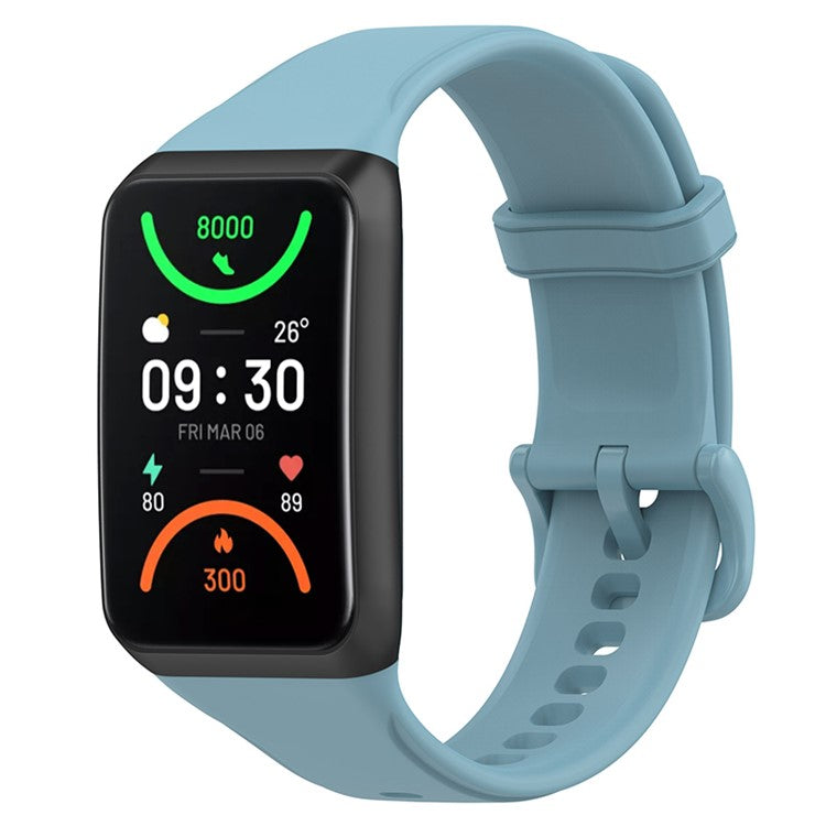 For Oppo Band 2 Soft TPU Watch Band Quick Release Replacement Sports Watch Strap - Baby Blue