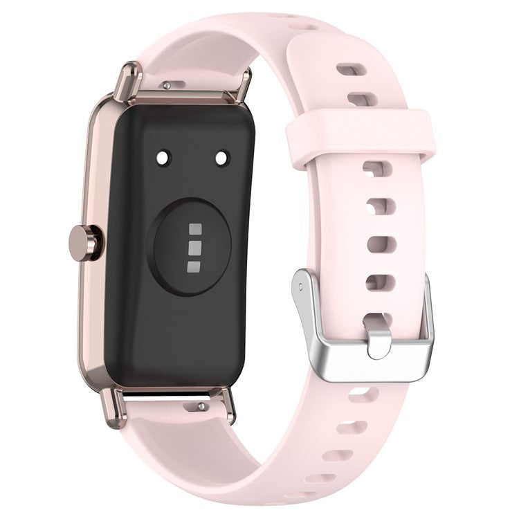 For Huawei Watch Fit mini / Talkband B6 / B3 Replacement Watch Band 16mm Watch Strap Silicone Watchband - Light Pink