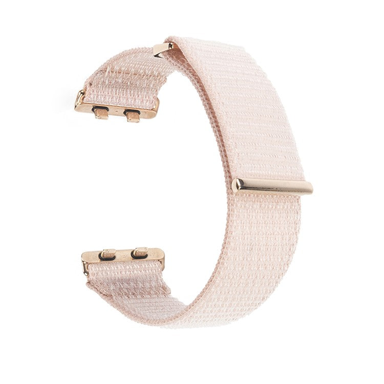 For Oppo Watch 3 Breathable Soft Watch Strap Replacement Adjustable Nylon Wrist Band - Light Pink