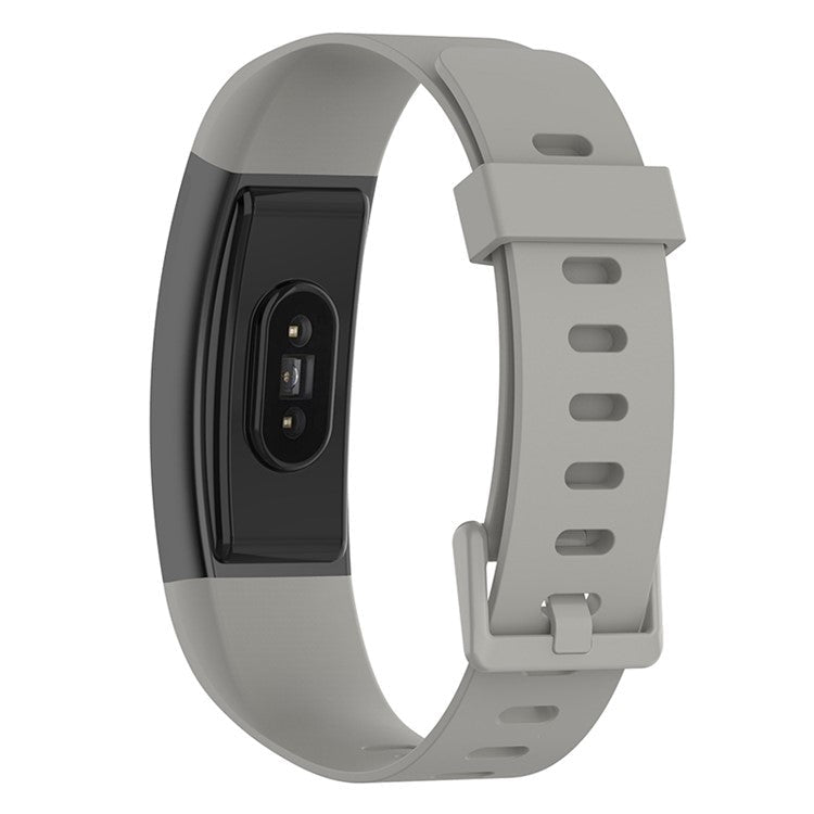 For Realme Band Sport Silicone Watch Strap 18mm Replacement Band Bracelet with Colorful Buckle - Grey