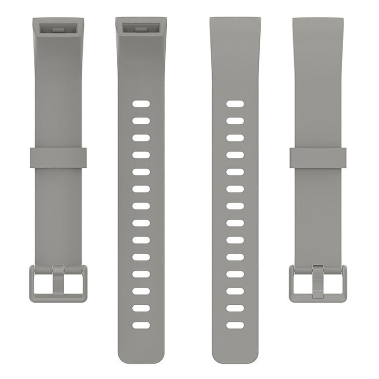 For Realme Band Sport Silicone Watch Strap 18mm Replacement Band Bracelet with Colorful Buckle - Grey