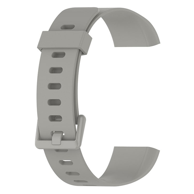 For Realme Band Sport Silicone Watch Strap 18mm Replacement Band Bracelet with Colorful Buckle - Grey