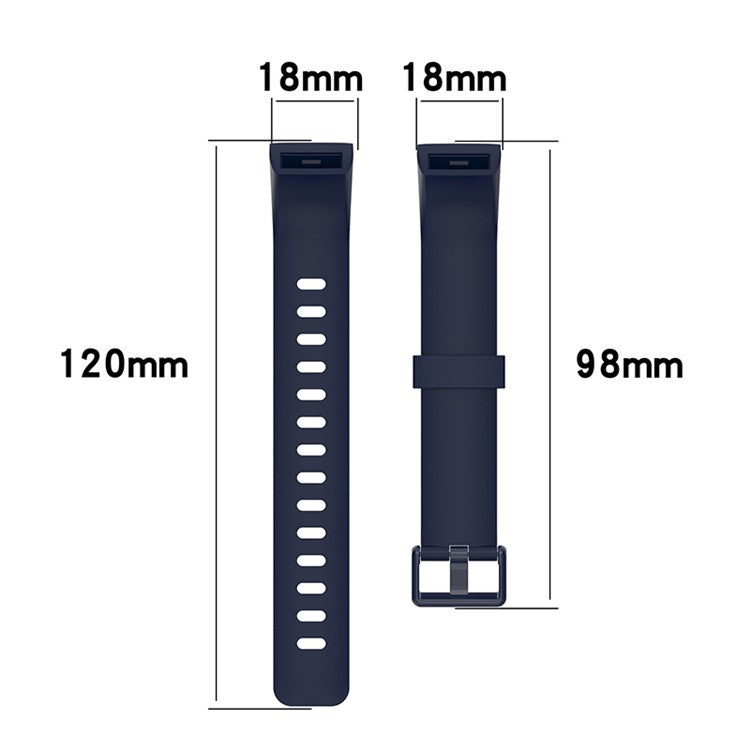 For Realme Band Sport Silicone Watch Strap 18mm Replacement Band Bracelet with Colorful Buckle - Grey