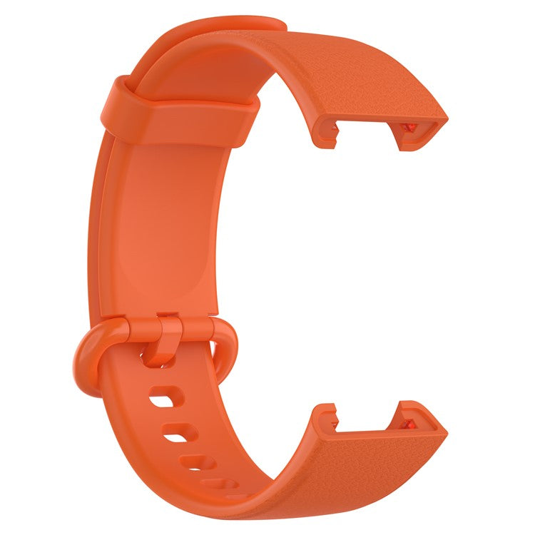For Xiaomi Redmi Watch Soft Silicone Watch Band Litchi Texture Replacement Wristband Strap Accessories - Orange