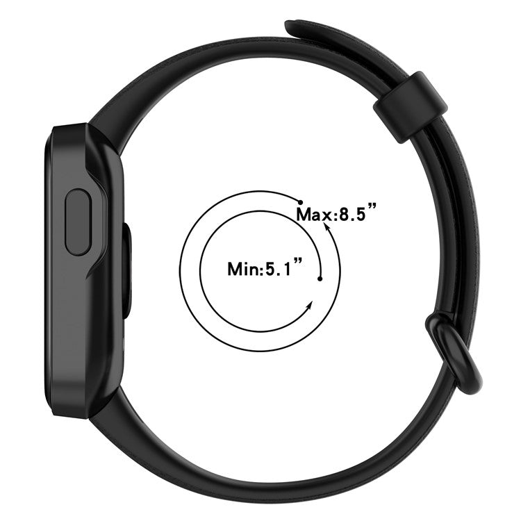 For Xiaomi Redmi Watch Soft Silicone Watch Band Litchi Texture Replacement Wristband Strap Accessories - Ivory White