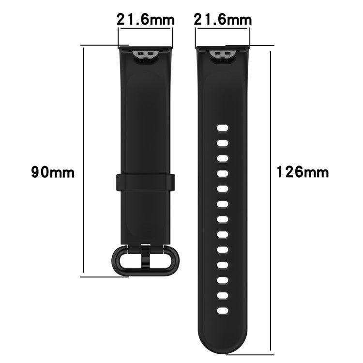 For Xiaomi Redmi Watch Soft Silicone Watch Band Litchi Texture Replacement Wristband Strap Accessories - Ivory White