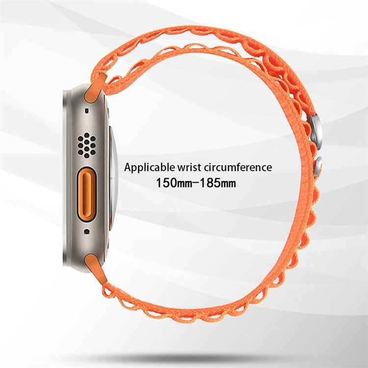 For Apple Watch Series 10 46mm / Ultra 2 Ultra 49mm /  Series 9 8 7 45mm / 6 5 4 SE (2023) SE (2022) SE 44mm / 3 2 1 42mm Plastic Buckle Replacement Nylon Watch Strap - Colorful