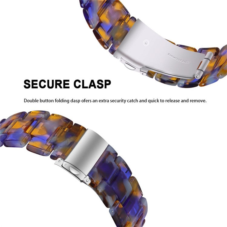 For Apple Watch Series 6 / 5 / 4 / SE / SE (2022) 40mm 3 Beads Resin Watch Band Strap Replacement with Transparent Watch Case - Ocean Blue