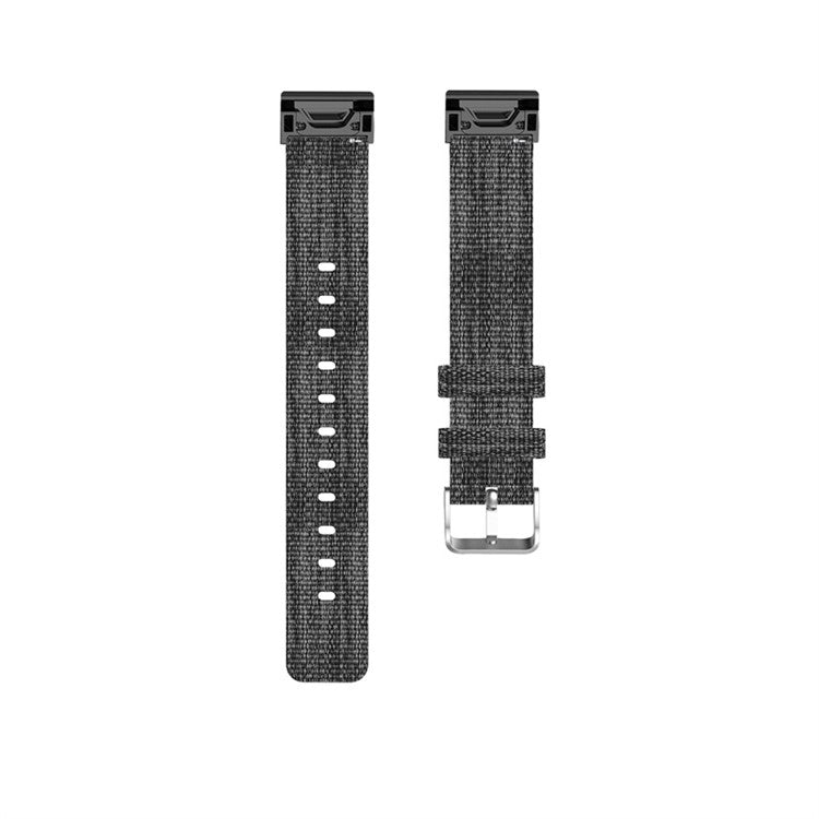 For Garmin Fenix 7S / 6S / 5S / Instinct 2S Breathable Canvas Watch Strap Smart Watch Band with Tool - Grey